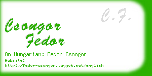 csongor fedor business card